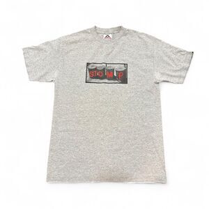 “STOMP” Y2K Broadway/Band Grey Garbage Can and Dance Silhouette Tee
